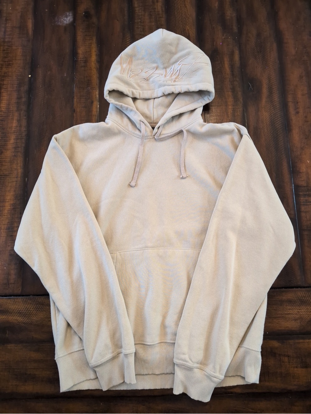 Stussy Beige Hooded Sweatshirt XL